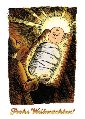 Weihnachtsgrußkarte: Ich sehe Dich mit Freuden an