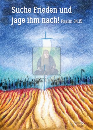 Postkarte: Suche Frieden (vorne)