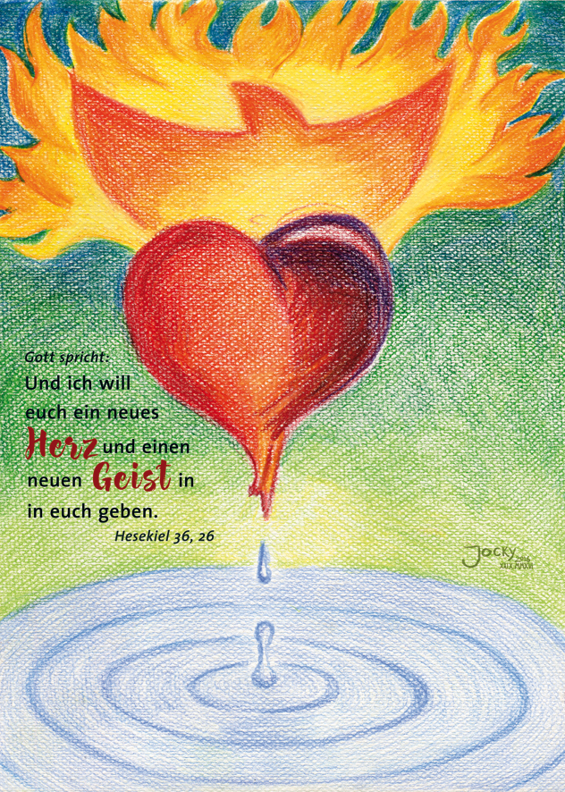 Postkarte: Neues Herz, neuer Geist (vorne)