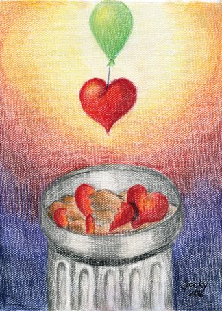 Postkarte: Wiederherstellung der Herzen (vorne)