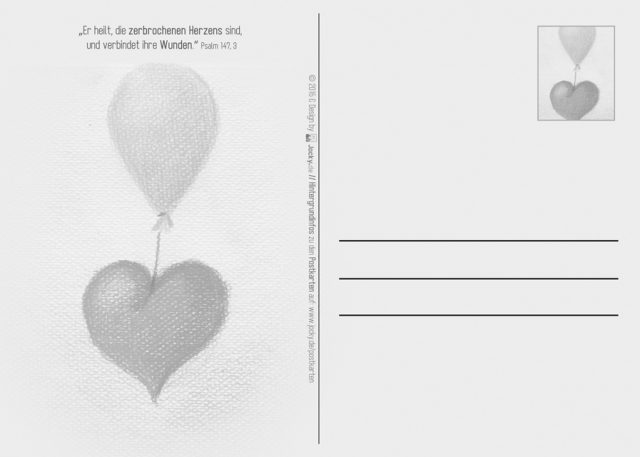 Postkarte: Wiederherstellung der Herzen (hinten)
