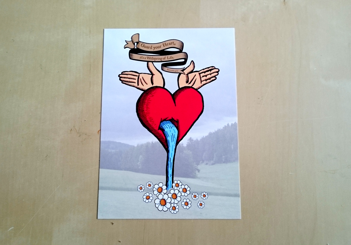 Postkarte: Guard your heart (Foto)