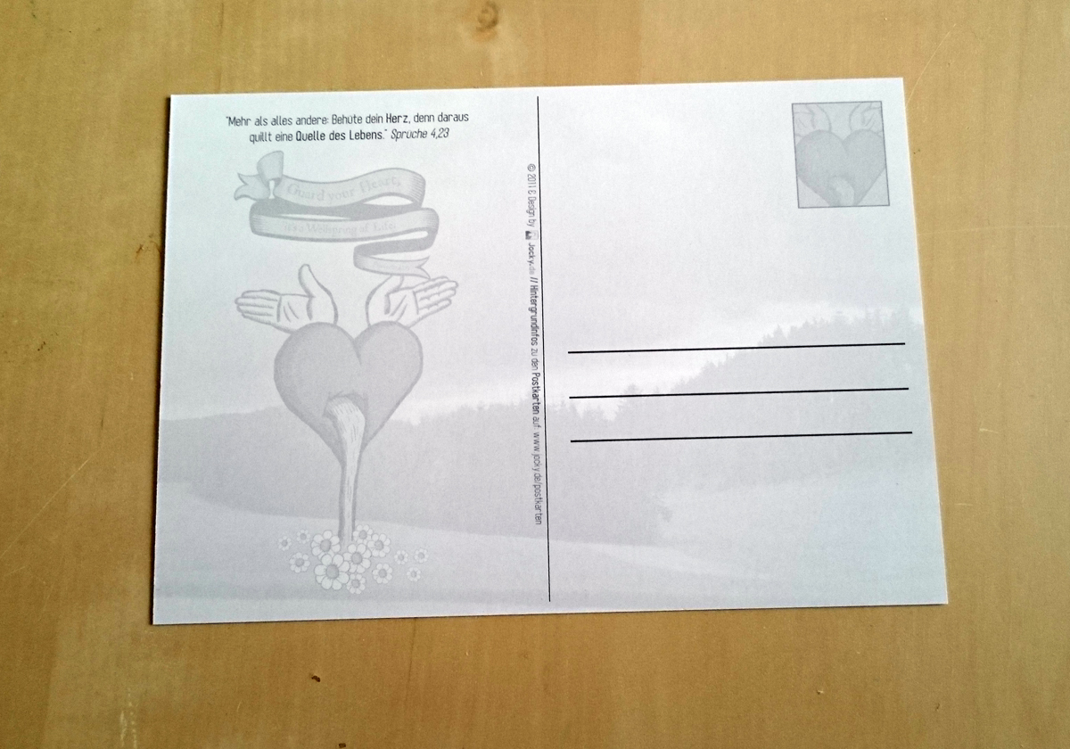 Postkarte: Guard your heart (Foto)