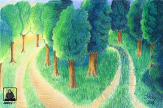 Zwei Wege, eine Entscheidung (Kunstdruck)