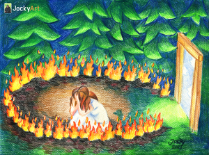 Jesus hilft raus aus dem Feuer