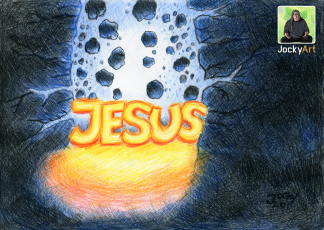 Leinwand: Jesus, you make the darkness tremble