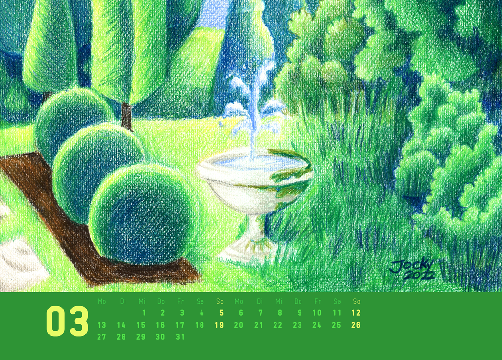 März - Postkartenkalender