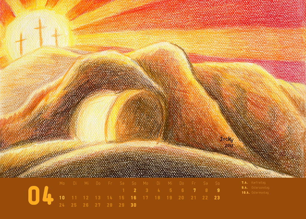 April - Postkartenkalender