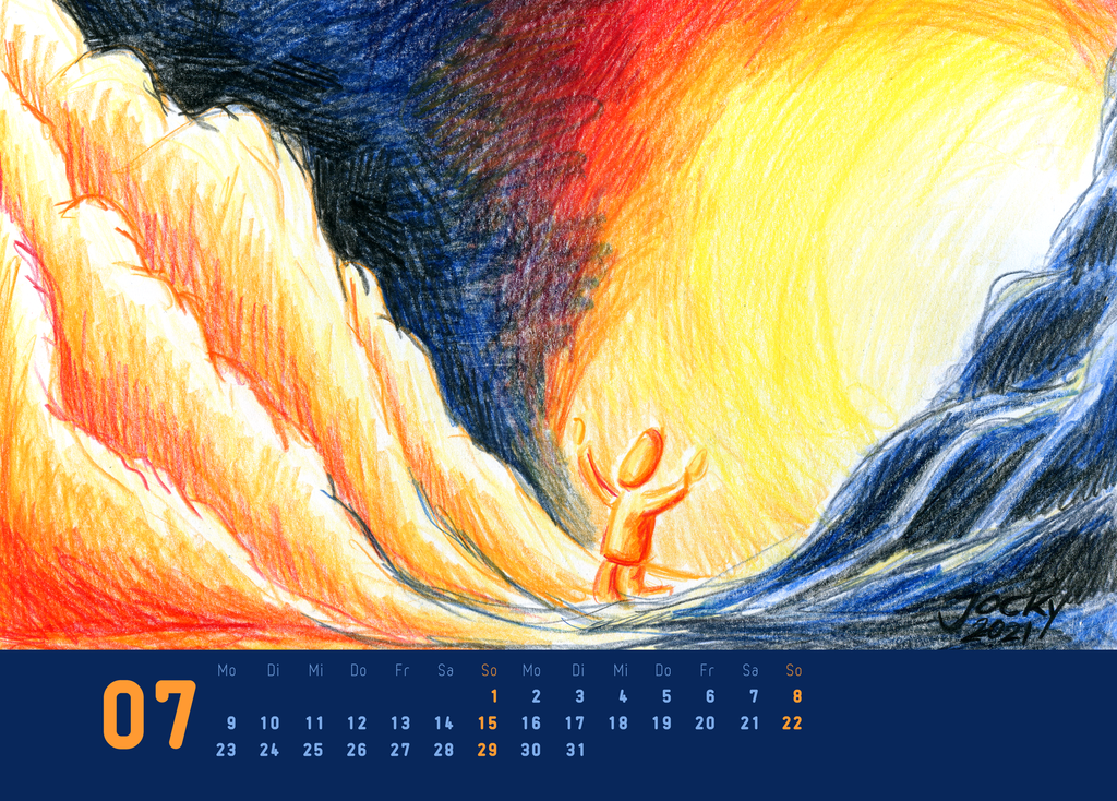 Juli - Postkartenkalender