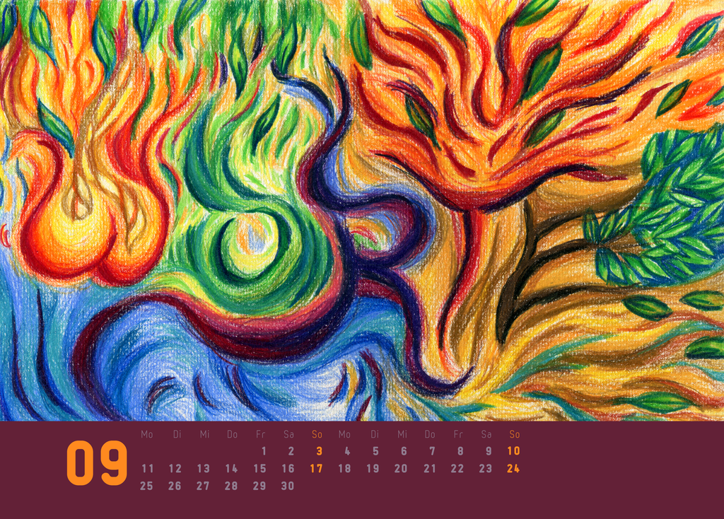 September - Postkartenkalender