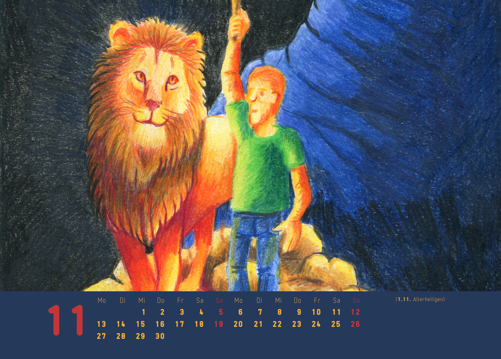 November - Postkartenkalender