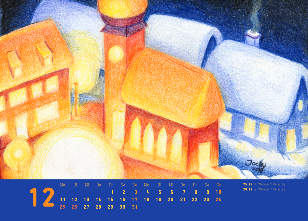 Dezember - Postkartenkalender