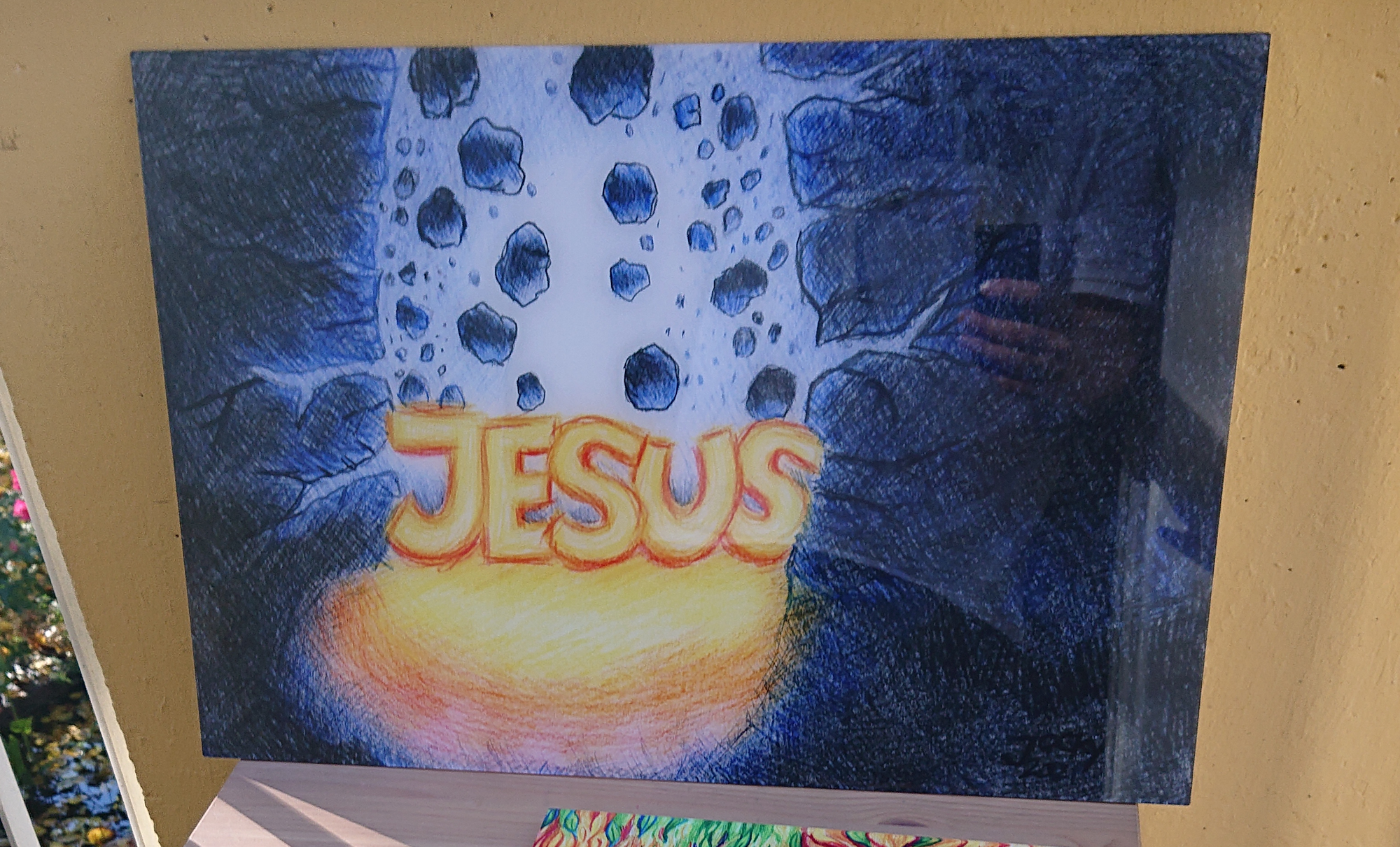 Jesus, Jesus, you make the darkness tremble (Acrylglas)