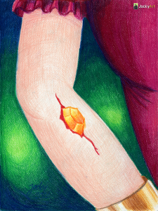 Wunden verwandelt in Herrlichkeit (Buntstift)