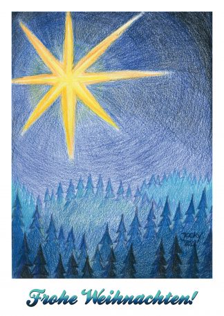 Weihnachtsgrusskarte: Der Stern