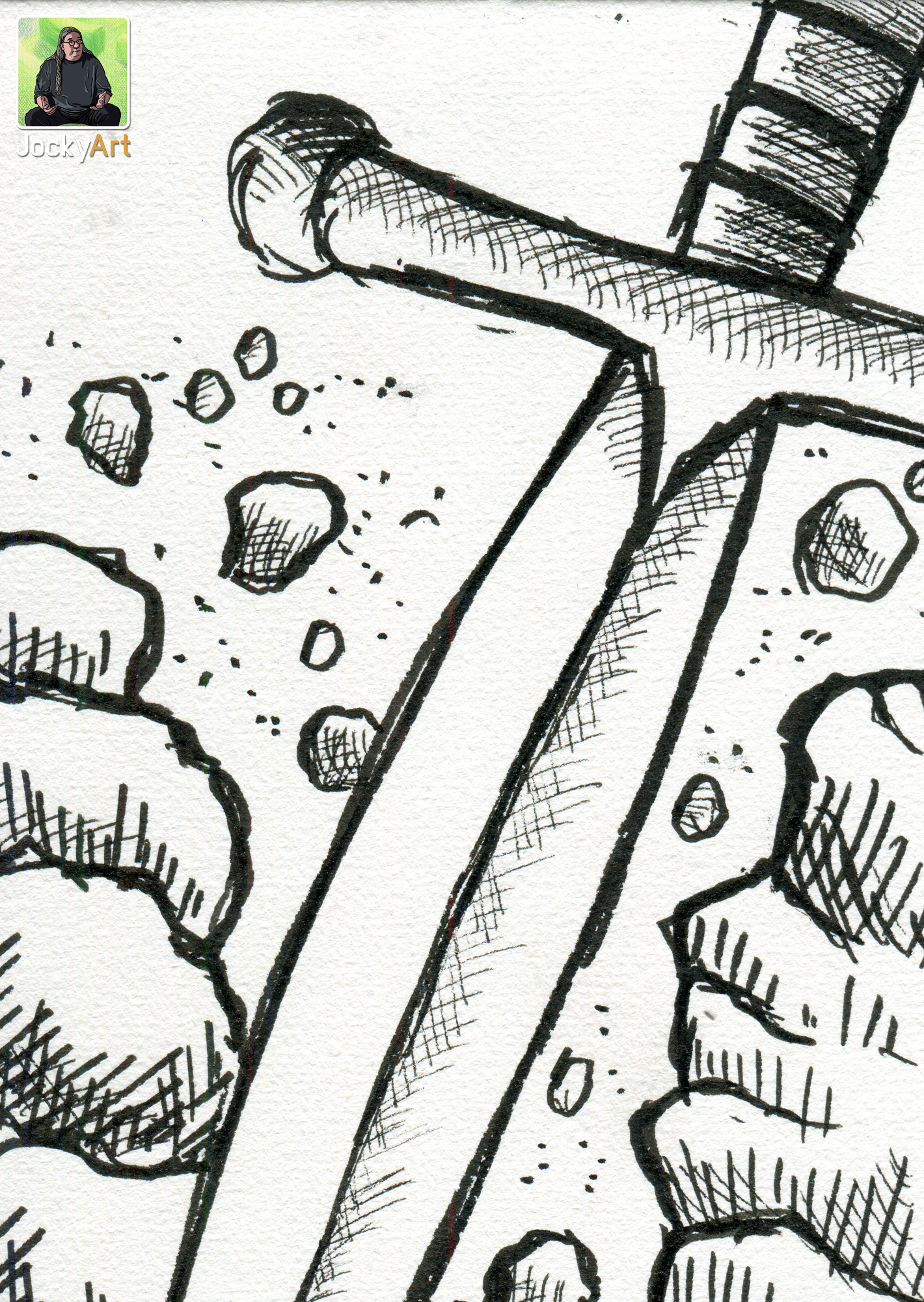 Ergreife Dein Schwert (Fels) (Detail)