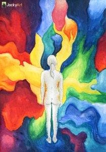 Die graue Frau und der Farbrausch