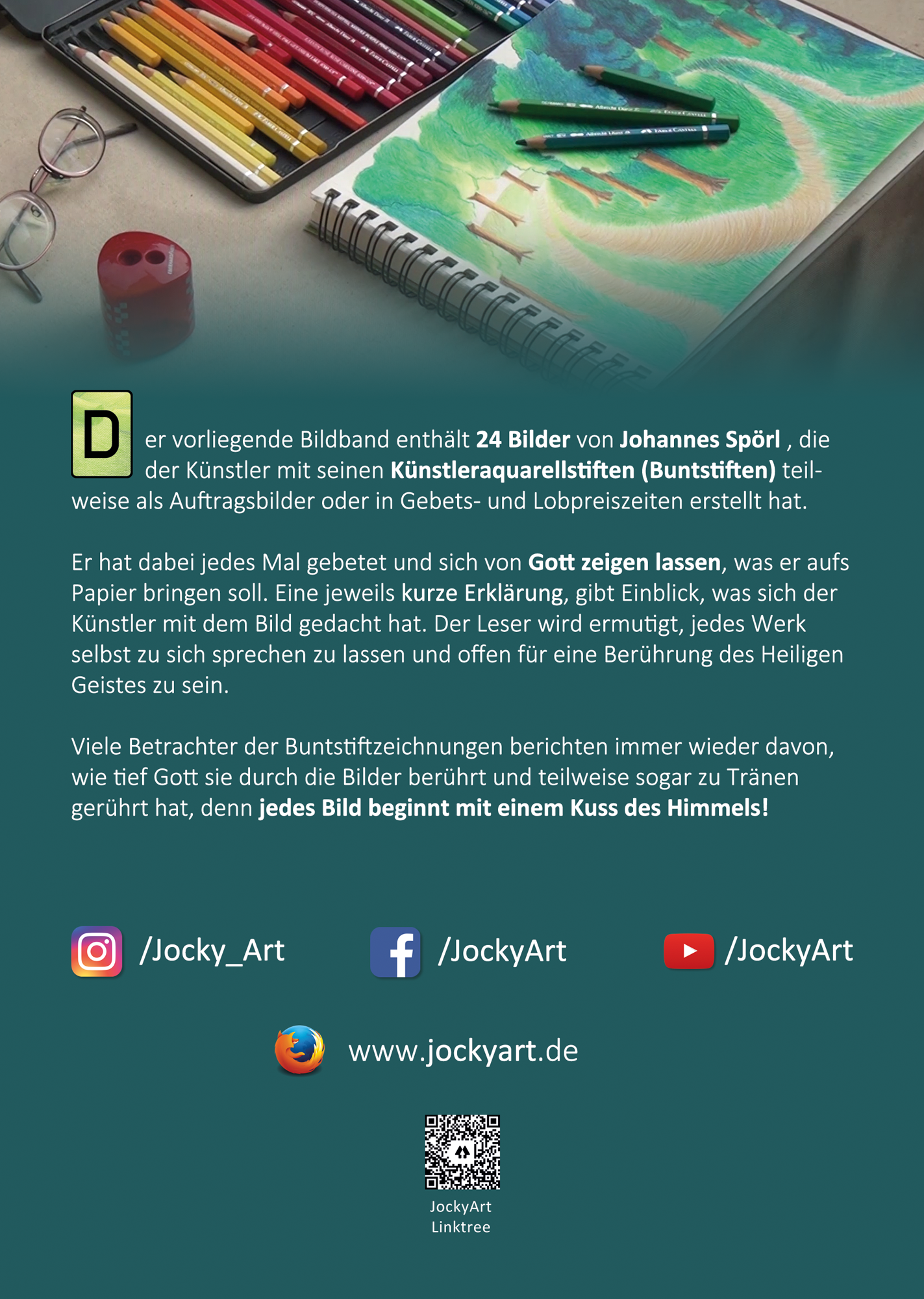 JockyArt Kunstbuch - Jedes Bild beginnt (Rückseite)