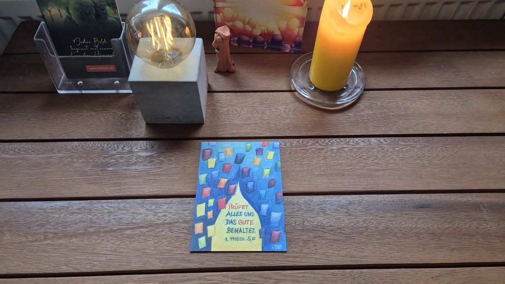 Postkarte: Prüfet alles und das Gute behaltet