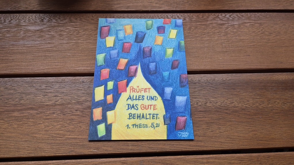 Postkarte: Prüfet alles und das Gute behaltet