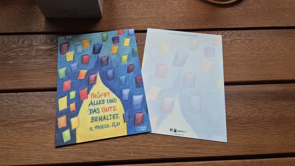 Postkarte: Prüfet alles und das Gute behaltet