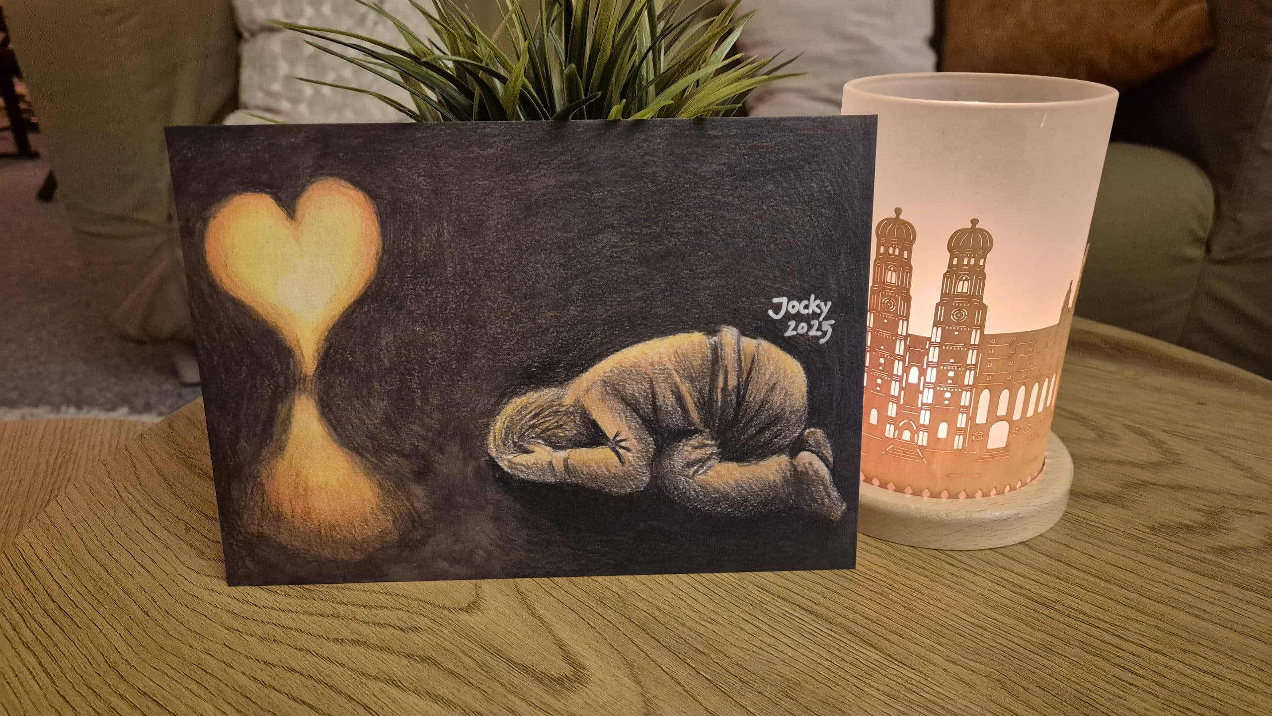 Getragen in den dunkelsten Tagen (Postkarte A5)