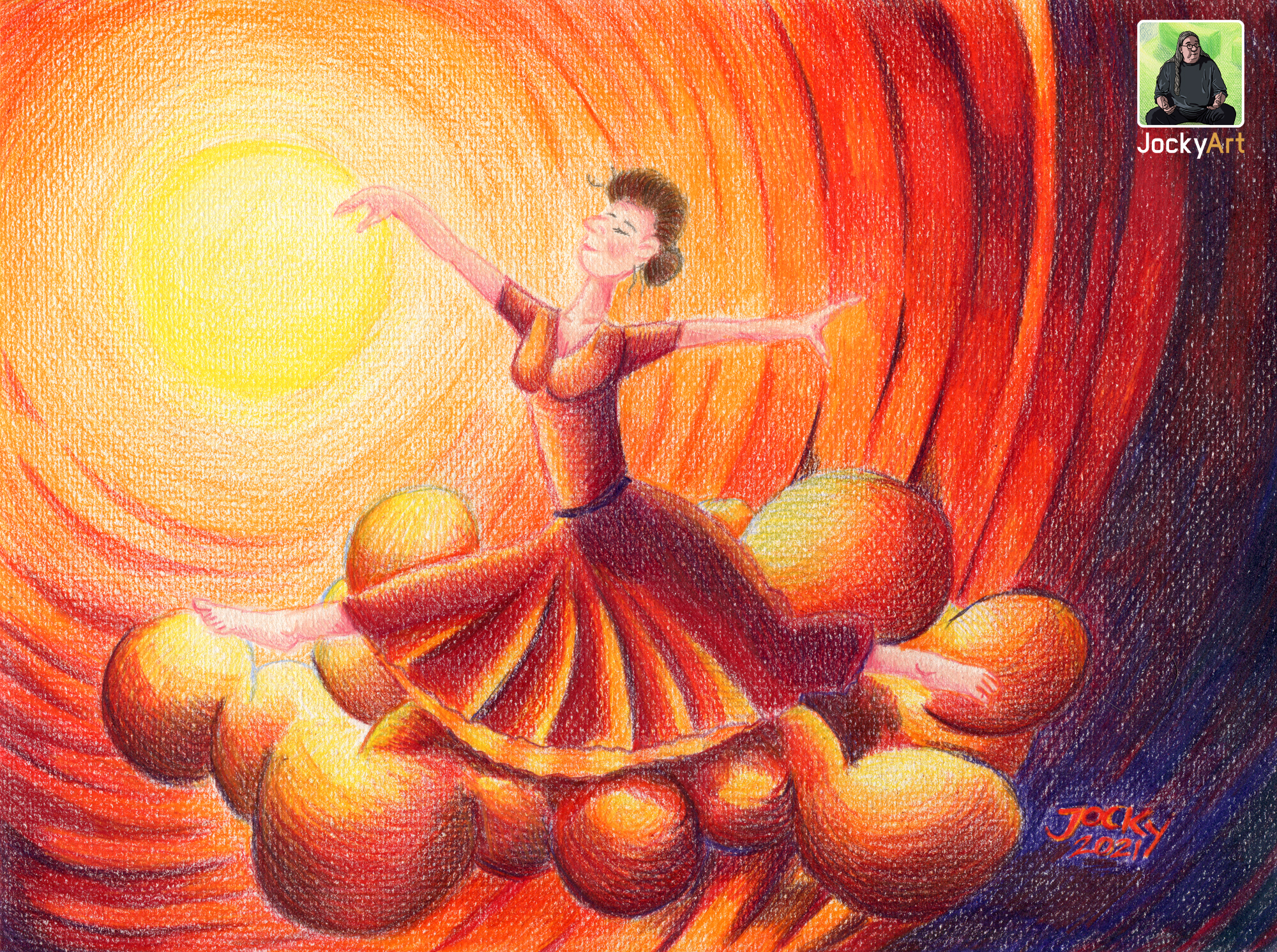 Tanz über den Wolken (Leinwand mit Rahmen) – Bild 2